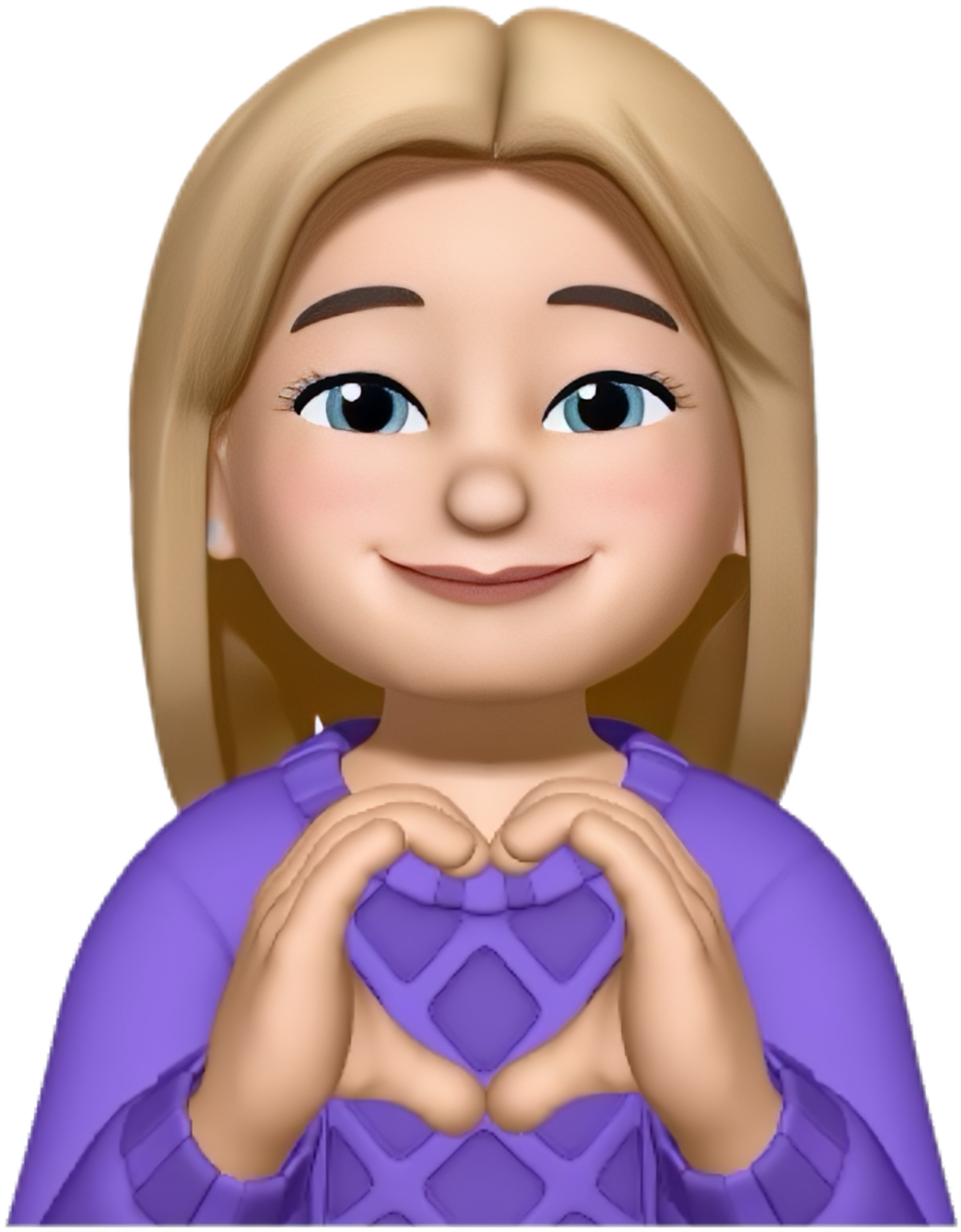 Josefina memoji character making a heart with her hands