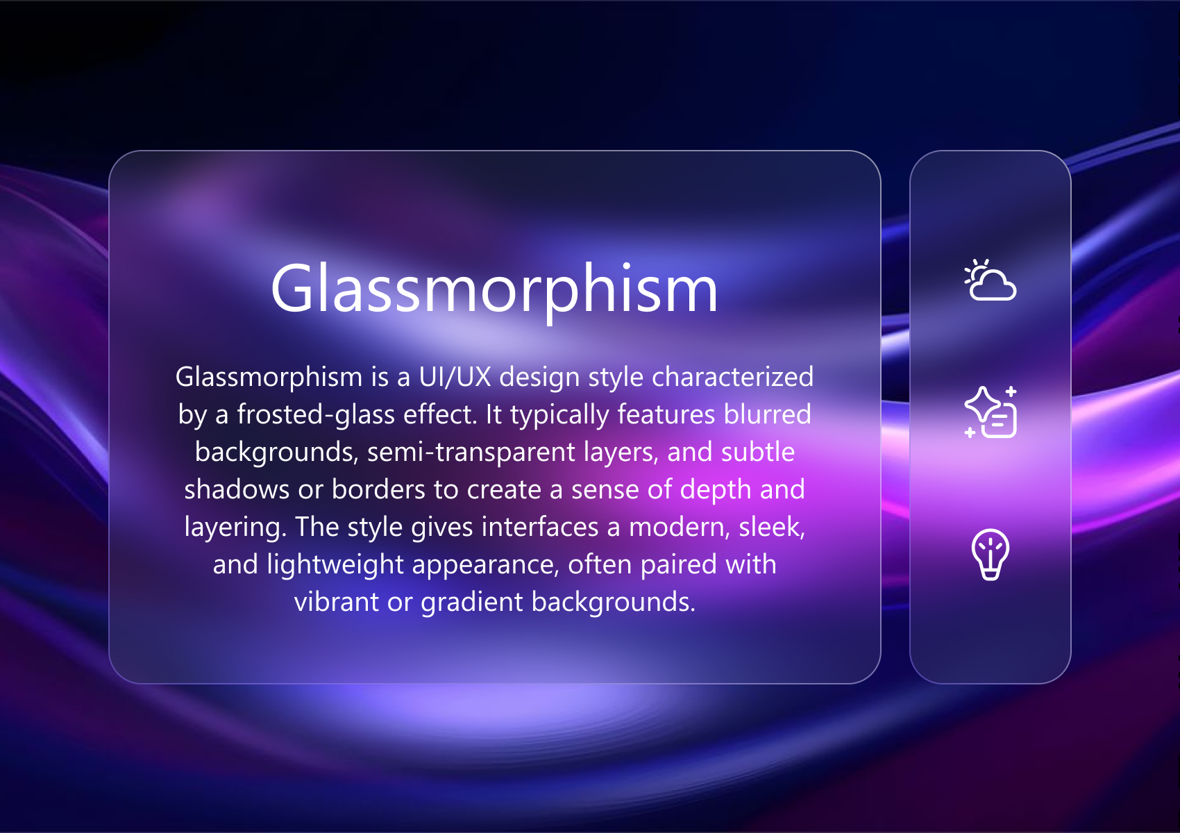 Glassmorphism UI